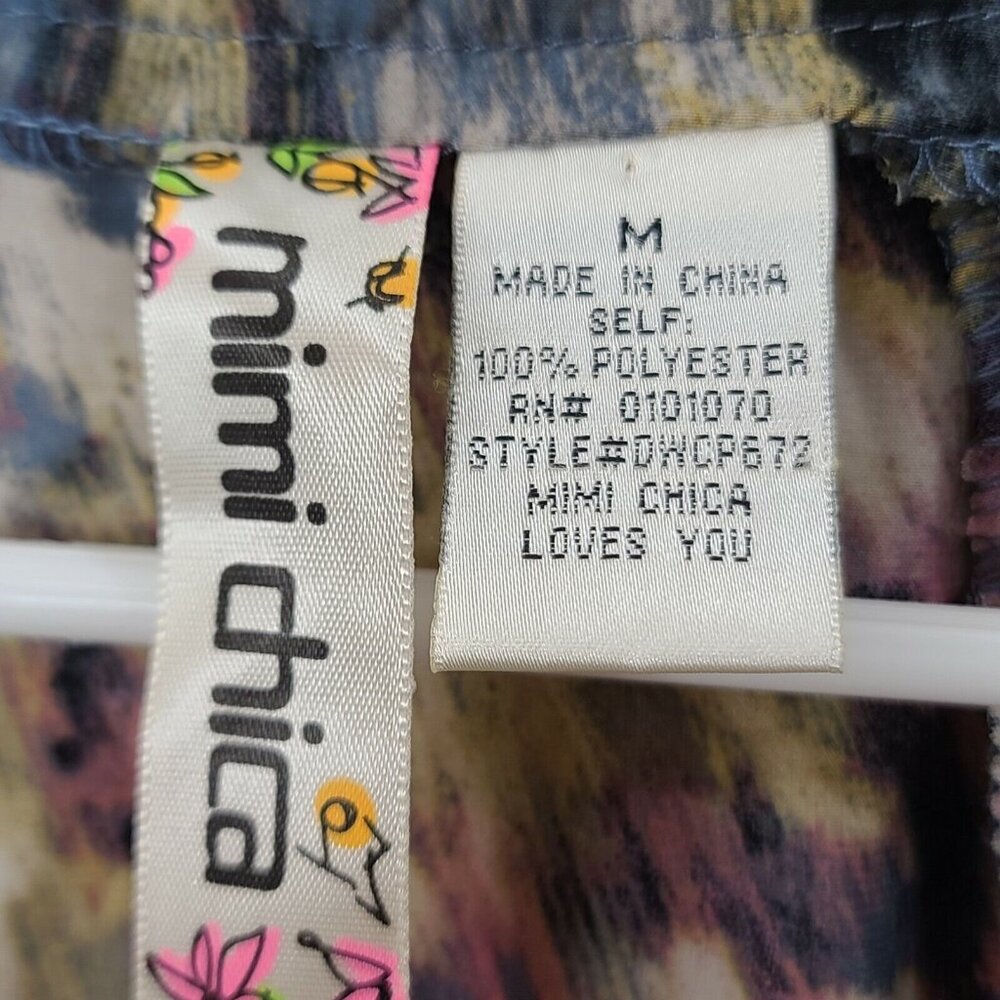 Mimi Chica Dress Juniors Medium Black Colorful Ombre Tie Dye Mini Casual Summer - Picture 4 of 12